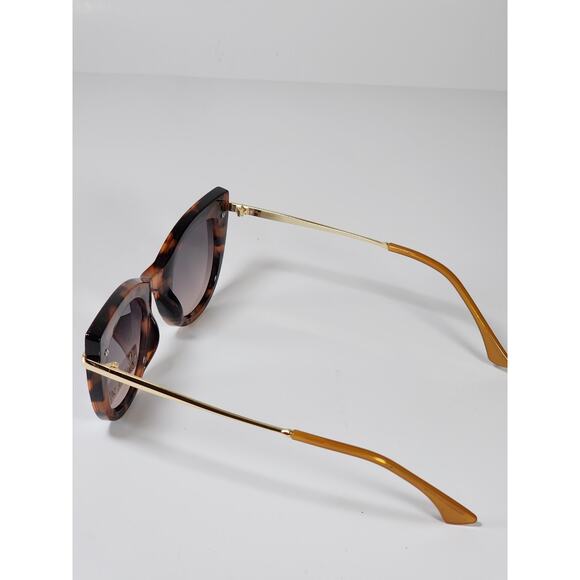 FGX Foster Grant Full Cat Eye Brown Tortoise Shell & Gold Sunglasses 52068FGX201 - Picture 4 of 11